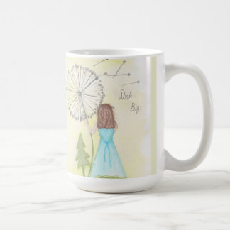 Caneca De Café Deseje uma garotinha dandelion