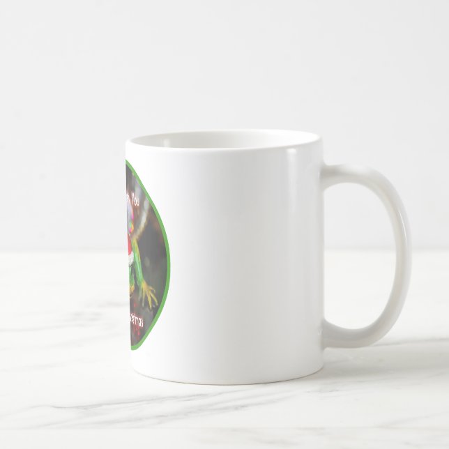 Caneca De Café Desejo da iguana você um copo do Feliz Natal (Direita)