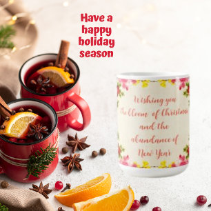 Caneca De Café Desejo-Te, Rosas De Flor, Citações De Férias De Bu