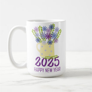 Caneca De Café Desejos de Ano Novo 2025
