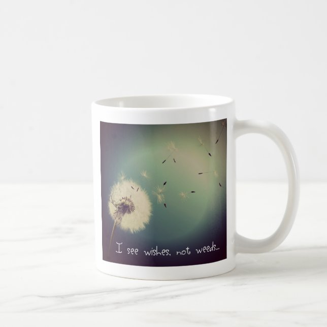 Caneca De Café Desejos de Dente-de-Leão (Direita)