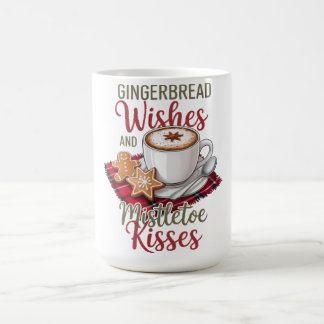 Caneca De Café Desejos de Pão de Mel e Beijos de Visco Natal