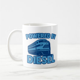 Caneca De Café Desenhado por Trem a Diesel Retro