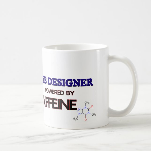 Caneca De Café Desenhista da Web psto pela cafeína (Direita)