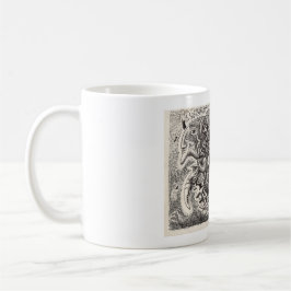 Caneca De Café Desenho a tinta de besta híbrida 