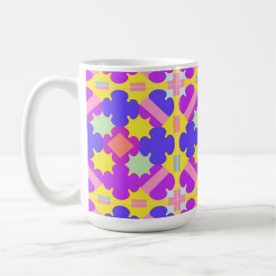 Caneca De Café Desenho Abstrato Geométrico Colorido