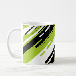 Caneca De Café Desenho Abstrato Listrado Diagonal Dinâmico