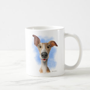 Caneca De Café Desenho Adorável de Whippet