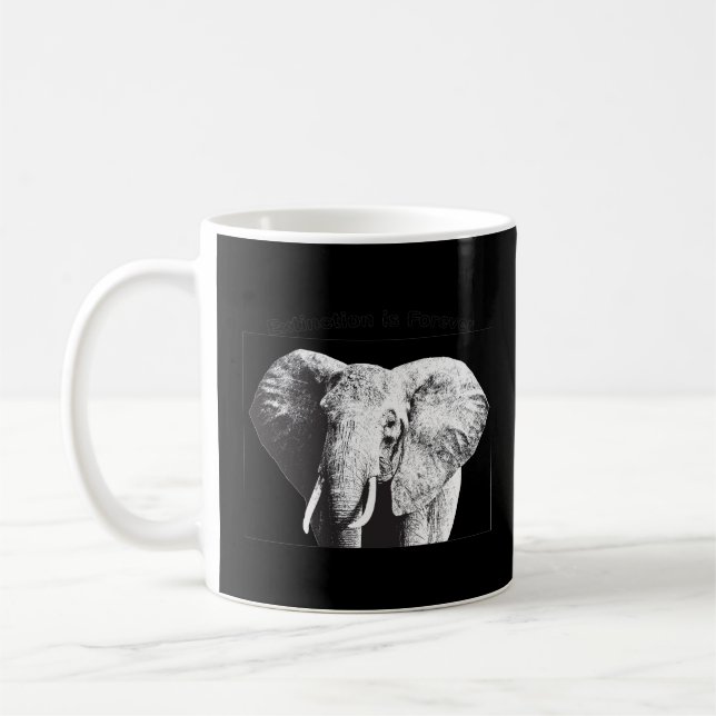 Caneca De Café Desenho Africano do Elefante Bush (Esquerda)