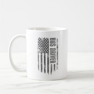 Caneca De Café Desenho angustiado da bandeira dos EUA para motori