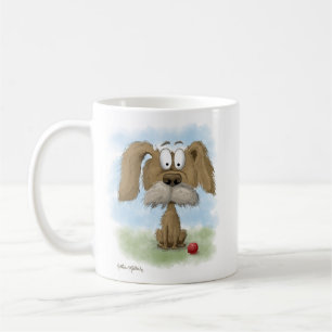 Caneca De Café Desenho Animado Adorável de um Cãozinho Desgrenhad
