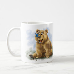Caneca De Café Desenho animado de borboleta e urso