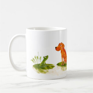 Caneca De Café Desenho Animado de Cachorro e Sapo