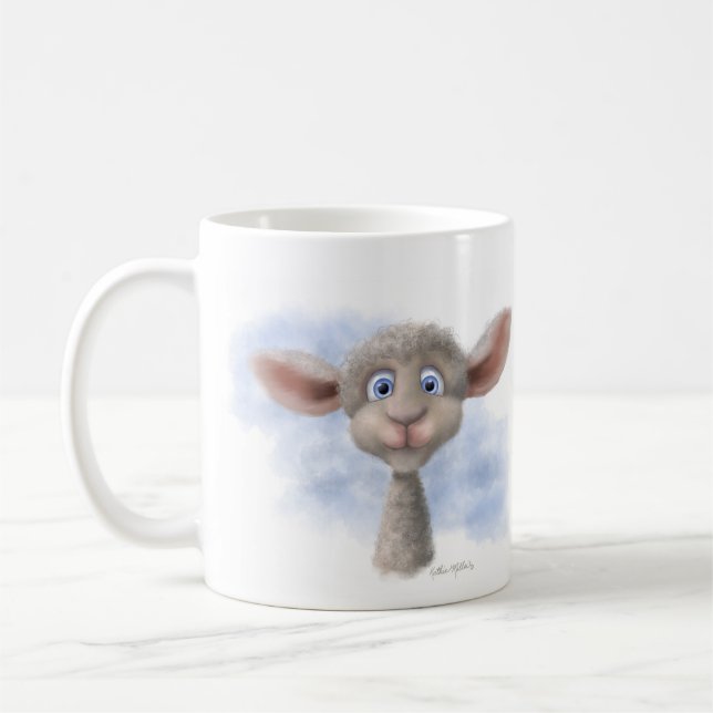 Caneca De Café Desenho animado de cordeiro doce (Esquerda)