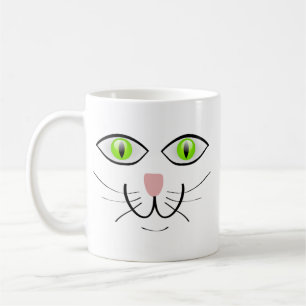 Caneca De Café Desenho Animado de Gato Cara Engraçada-29034