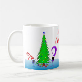 Caneca De Café Desenho Animado de Natal Colorido