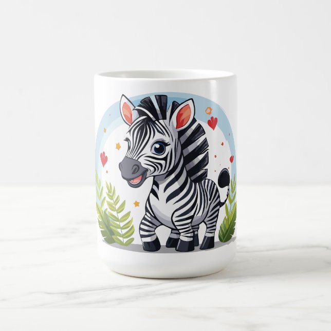 Caneca De Café Desenho animado de zebra fofa (Centro)