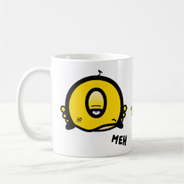 Caneca De Café Desenho Animado Engraçado de Café “Meh” com um Olh