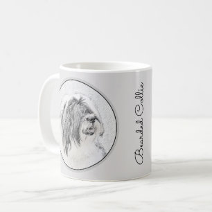 Caneca De Café Desenho Collie Com Carapaça - Arte Cachorra Origin