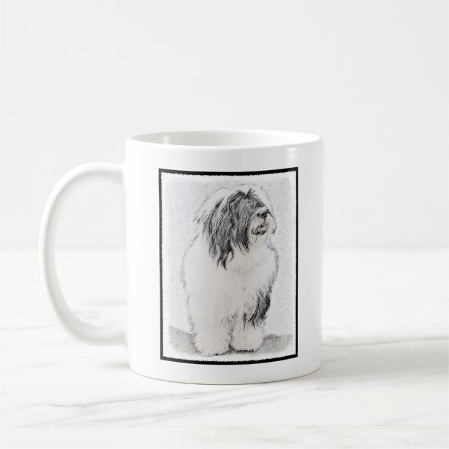 Caneca De Café Desenho Collie Com Carapaça - Arte Cachorra Origin (Esquerda)