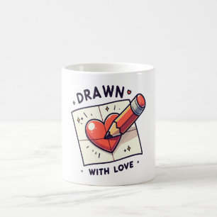 Caneca De Café Desenho com amor