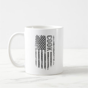 Caneca De Café Desenho da bandeira dos EUA desgastada para cozinh