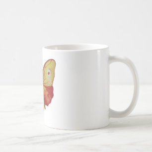 Caneca De Café Desenho da Borboleta Amarela Laranja