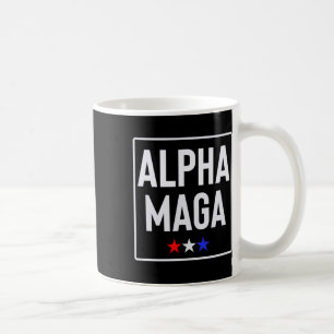 Caneca De Café Desenho da Eleição Alpha Mega Trump 2024