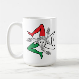 Caneca De Café Desenho da Medusa Trinacria Siciliana