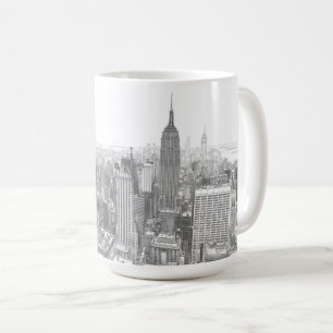 Caneca De Café Desenho da Paisagem da Cidade de Nova York