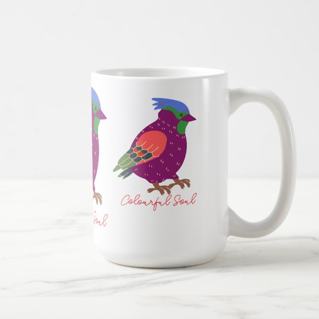 Caneca De Café Desenho de Alma Colorida (Direita)