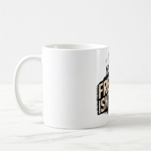 Caneca De Café Desenho de Bandeira Vintage 'Liberdade Não é Gráti