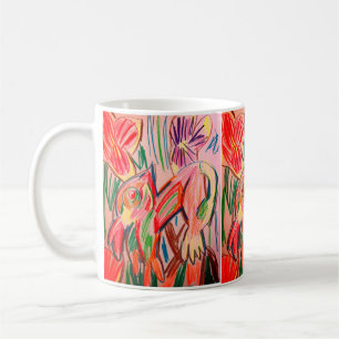 Caneca De Café Desenho de camaleão da floresta tropical