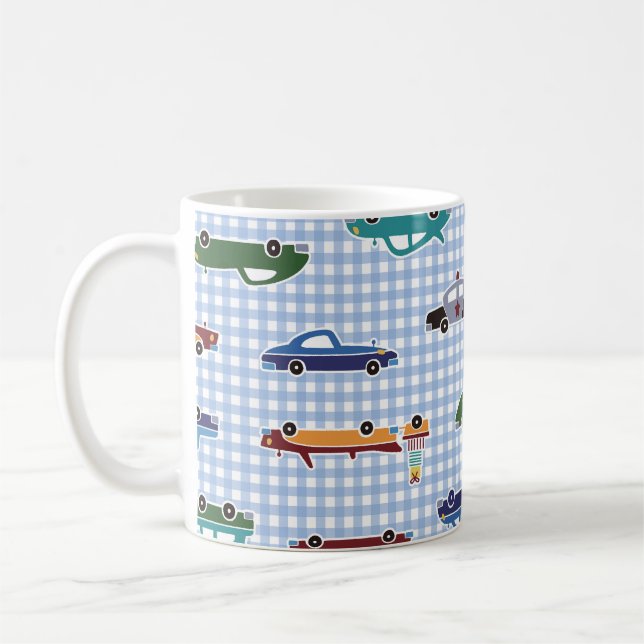 Caneca De Café Desenho De Carro Bonito: Simples E Sem Olhos (Esquerda)