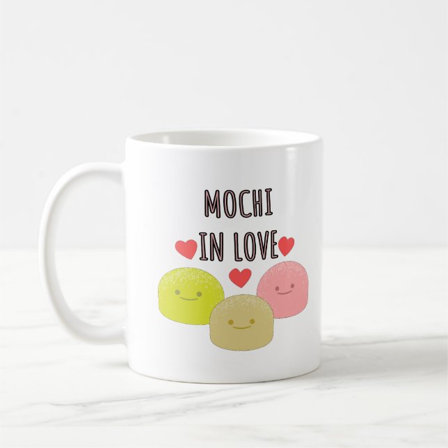 Caneca De Café Desenho de Cartoon Mochi em Cute (Esquerda)