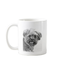 Desenho de carvão vegetal da mistura de Yorkie