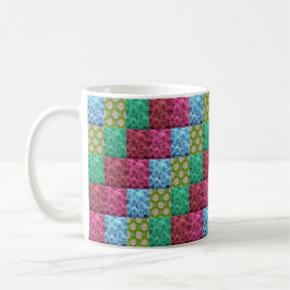 Caneca De Café desenho de colcha floral