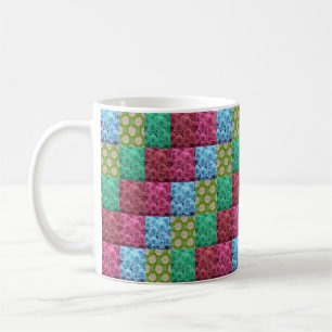 Caneca De Café desenho de colcha floral