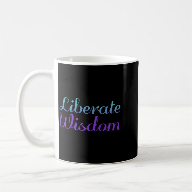 Caneca De Café Desenho de Conscientização de Prevenção de Sabedor (Esquerda)