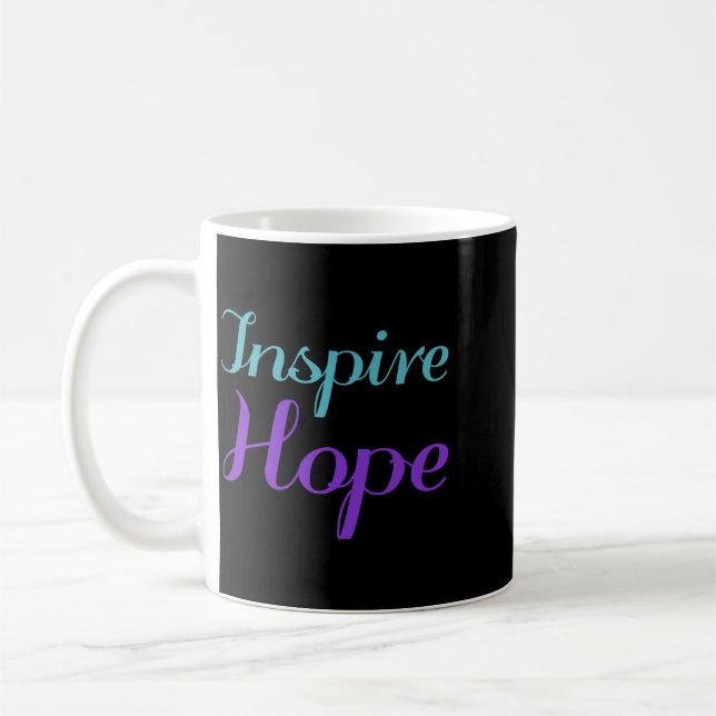 Caneca De Café Desenho de Conscientização sobre Prevenção e Inspi (Esquerda)