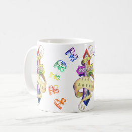 Caneca De Café Desenho de cruz estilizado com tatuagem - amor