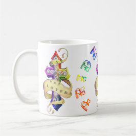 Caneca De Café Desenho de cruz estilizado com tatuagem - amor