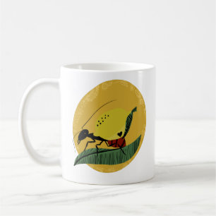 Caneca De Café Desenho de desenho animado de limão e formiga