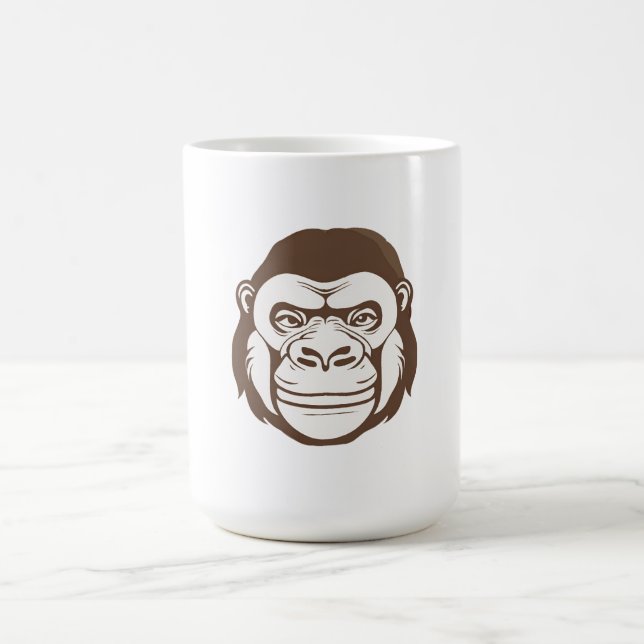 Caneca De Café Desenho de desenhos animados de gorila (Centro)