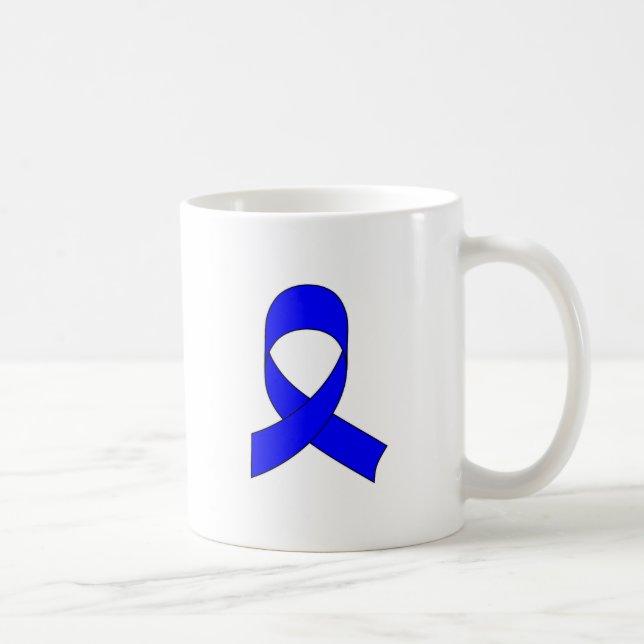 Caneca De Café Desenho de Fita Azul (Direita)