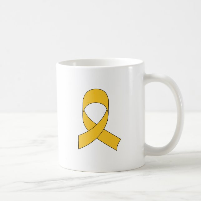 Caneca De Café Desenho de Fita Dourada (Direita)