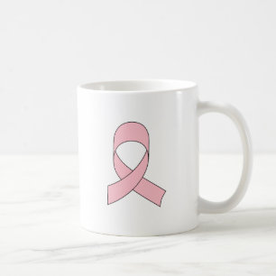 Caneca De Café Desenho de Fita Rosa