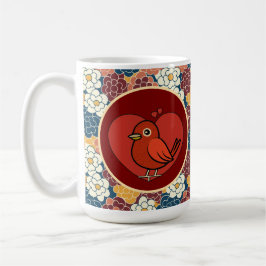 Caneca De Café desenho de flor por toda parte