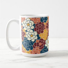 Caneca De Café desenho de flores por toda parte