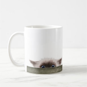 Caneca De Café Desenho de Gatinho Siamês Perseguindo Você